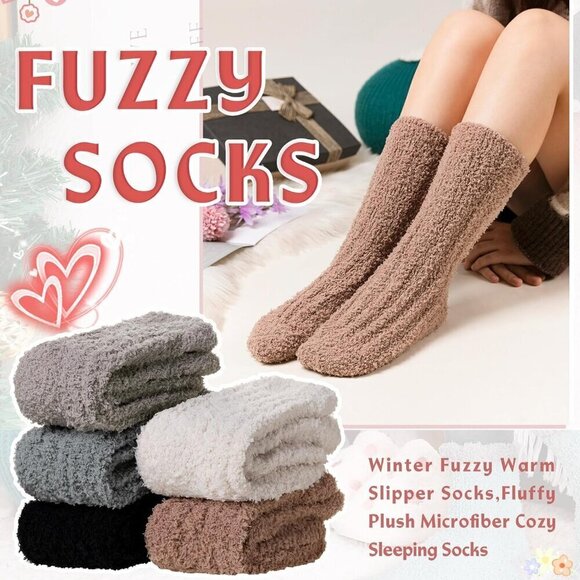 ❤️Women Fuzzy Socks Soft Warm Fluffy Sleep Thermal Plush Casual Cozy Home Socks - Picture 2 of 6